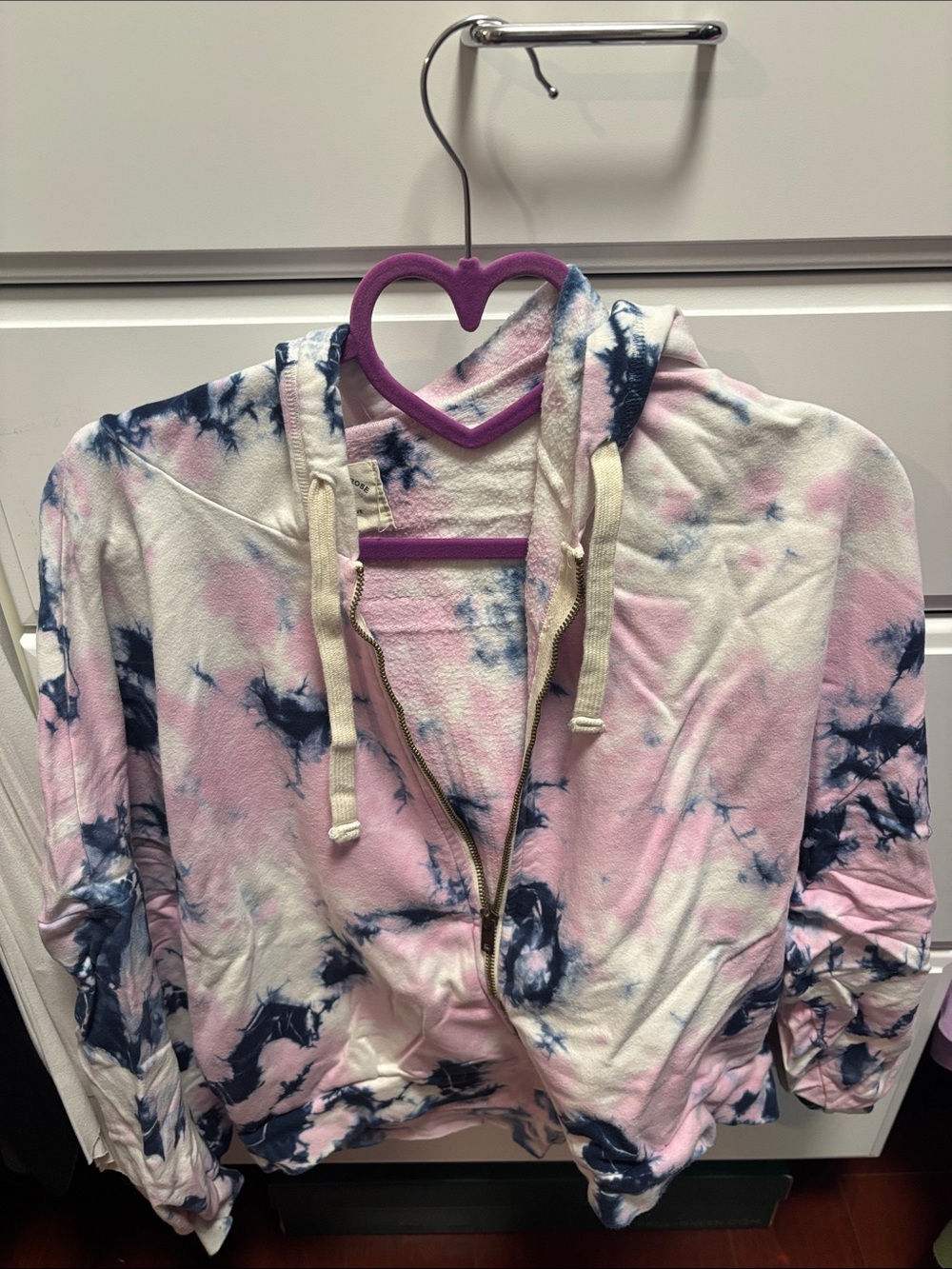 Electric & Rose Tie-Dye Hoodie Jacket - Pink & Navy